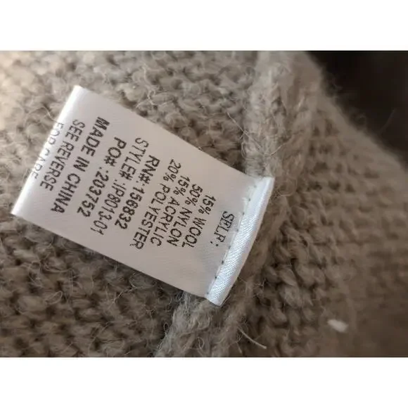 NWT Bibi neutral boho color block oversized button cardigan sweater - Picture 7 of 8